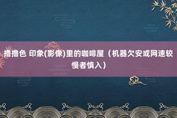 撸撸色 印象(影像)里的咖啡屋(机器欠安或网速较慢者慎入)