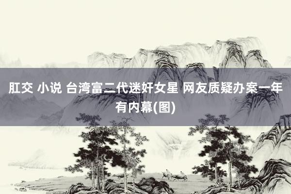 肛交 小说 台湾富二代迷奸女星 网友质疑办案一年有内幕(图)