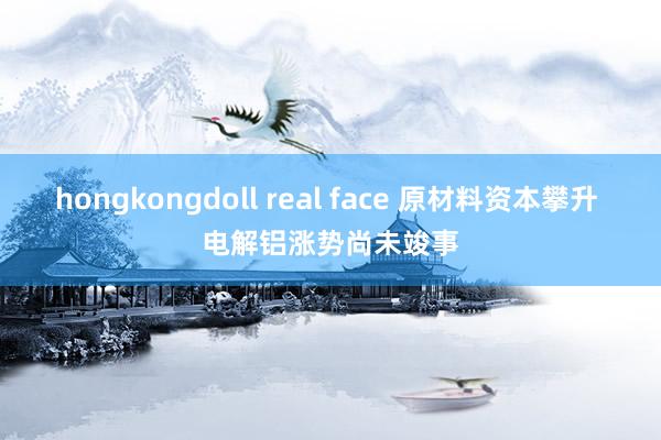 hongkongdoll real face 原材料资本攀升 电解铝涨势尚未竣事