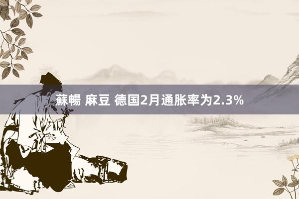 蘇暢 麻豆 德国2月通胀率为2.3%