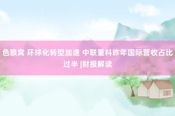 色狼窝 环球化转型加速 中联重科昨年国际营收占比过半 |财报解读